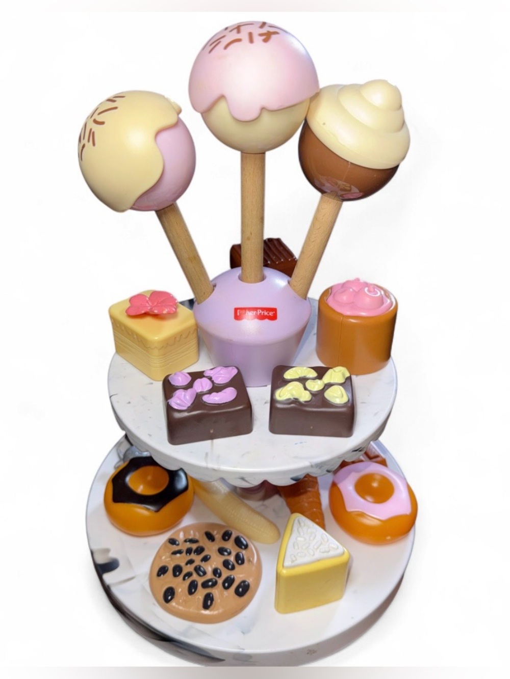 Fisher Price Cake Pop Shop 18pc Pretend Play Food Dessert Retired 2018 Toy 3+